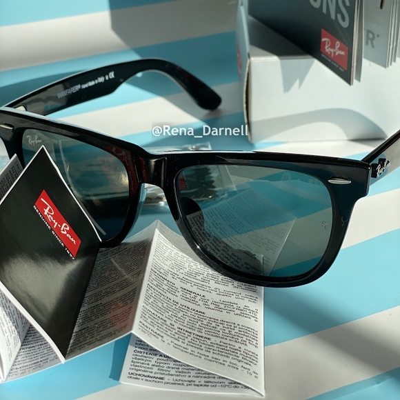 RayBan Wayfarer RB2140 Black New - Picture 9 of 16
